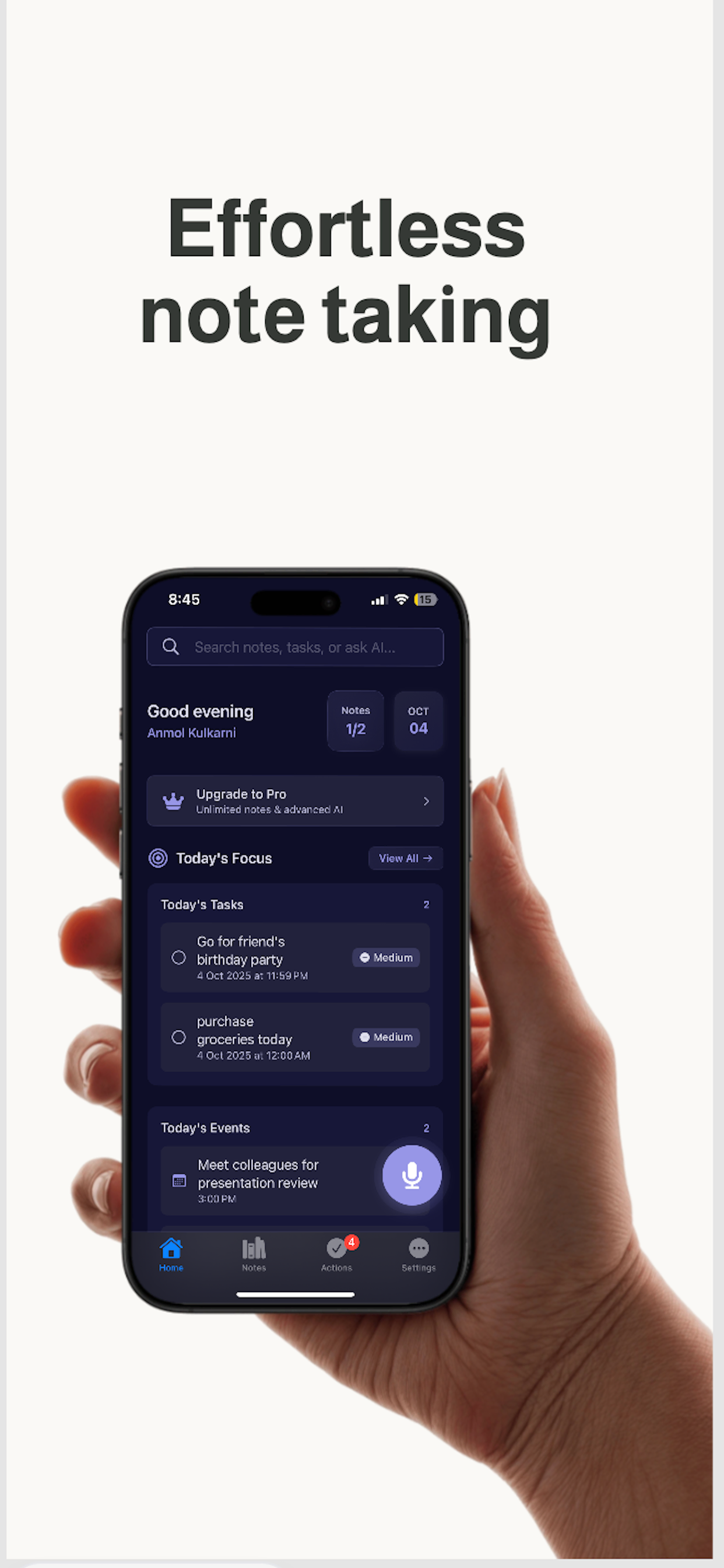 Woice - AI Voice Notes Screenshot 1